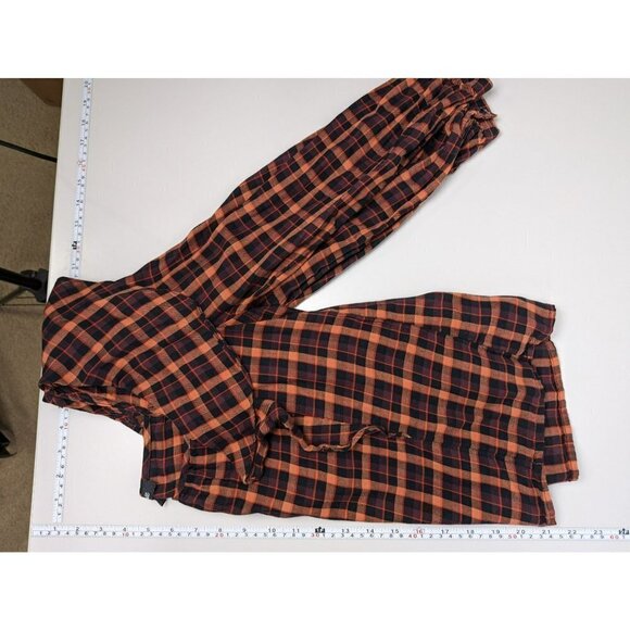 Madewell Plaid Ruffled Square-Neck Cop Top Long Sleeve Womens Size XS - Picture 7 of 8